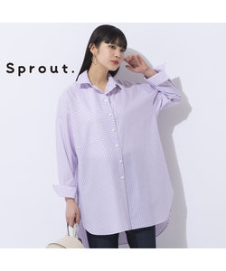 【Sprout.】トルコ製素材　あきはストライプブラウス