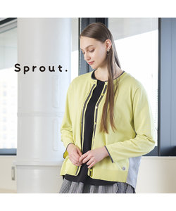 【Sprout.】バックコンシャス　配色使いカーディガン