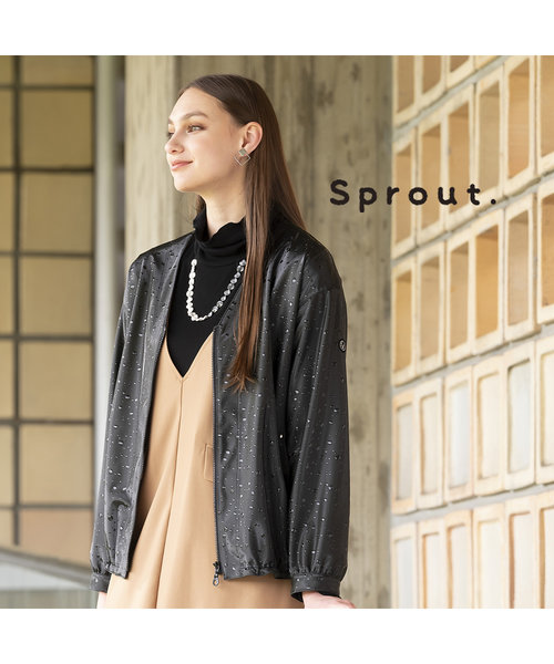 【Sprout.】ウォータードロッププリント　ライトジャケット