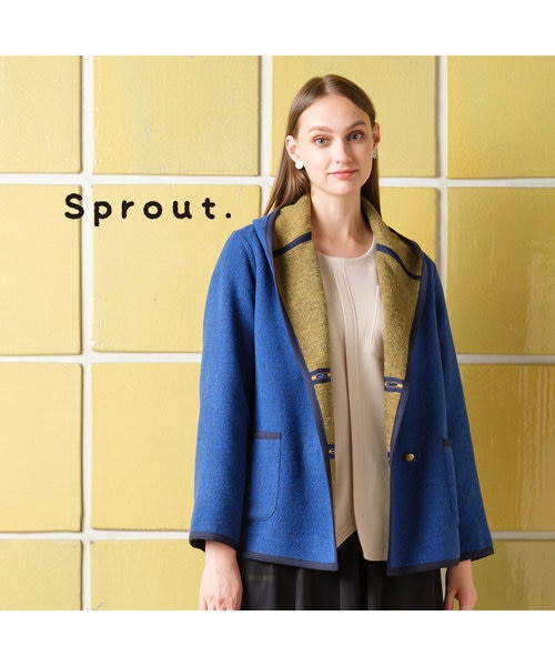 Sprout.】イタリア製素材 ウール混リバーシブルジャケット | Junior 