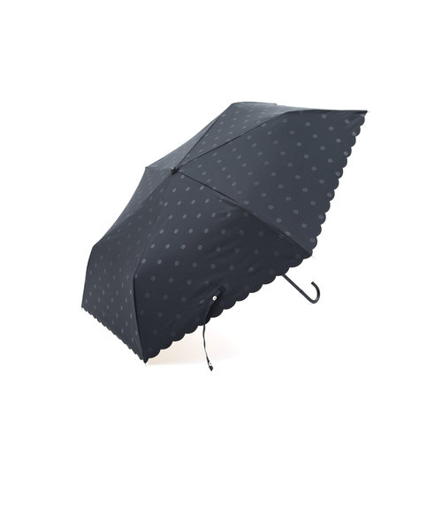スカラップドット晴雨兼用折りたたみ傘 日傘