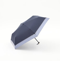 ヘムストライプ晴雨兼用折りたたみ傘 日傘