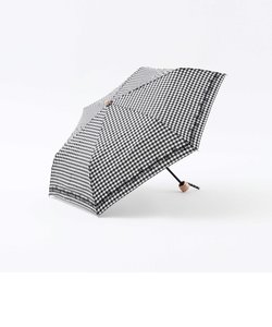 ギンガムチェックフラワー晴雨兼用折りたたみ傘  日傘