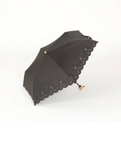 カットフラワー刺繍晴雨兼用折りたたみ傘 日傘