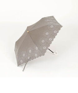 サンフラワー刺繍晴雨兼用折りたたみ傘 日傘