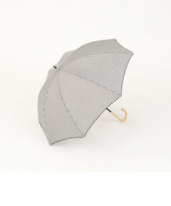 シェル刺繍ストライプ晴雨兼用長傘 日傘