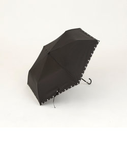 スカラップフラワー刺繍晴雨兼用折りたたみ傘 日傘