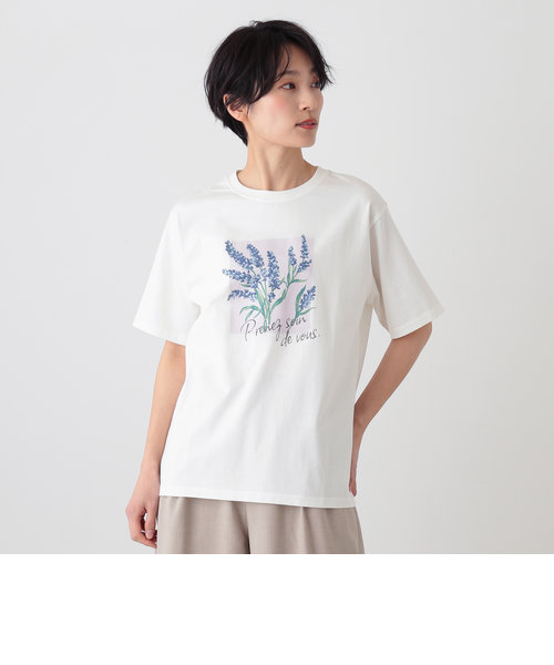 フラワーTシャツ/ラベンダー