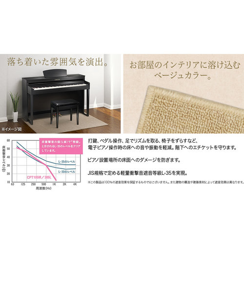 CPT300L 電子ピアノ用 防音／防振／防傷マット ベージュカラー | 島村楽器（シマムラガッキ）の通販 - mall