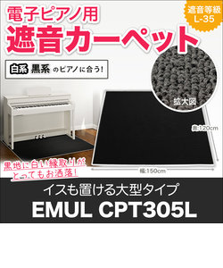 CPT305L 電子ピアノ用 防音／防振／防傷 マット ミルキーブラックカラー