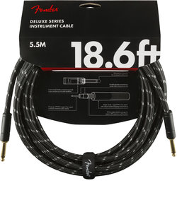 DELUXE TWEED CABLE 18.6ft Black Tweed シールド 5.5m ストレート-ストレート