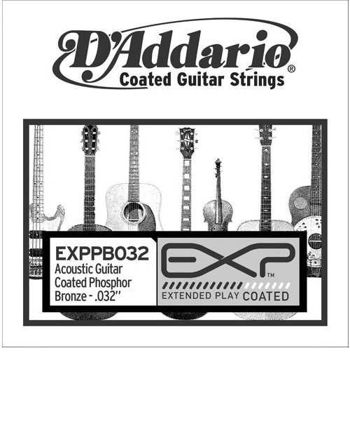 EXPPB032 アコースティックギター弦 EXP Coated Phosphor Bronze Round Wound 032 【バラ弦1本】