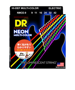 NMCE-9 色のついた エレキギター弦 やわらかい細いゲージ 009-042 コーティング弦