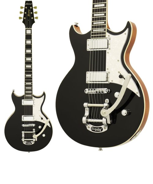 212-MK2 BK ブラック エレキギター セミソリッドギター チェンバー ...