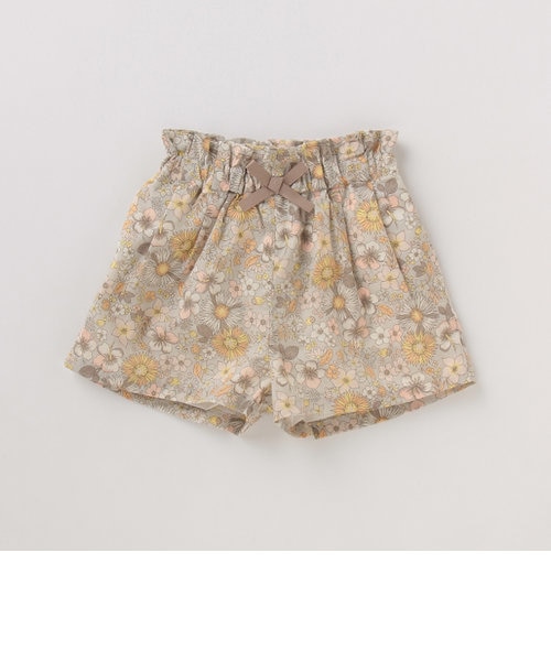 リボンつき花柄タックパンツ | petit main（プティマイン）の通販 - &mall 