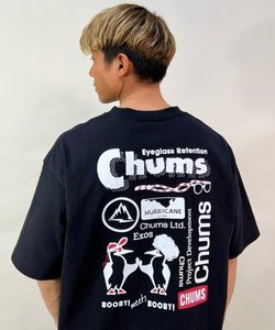【ムラサキスポーツ別注】CHUMS(チャムス)/ﾚﾃﾞｨｰｽ(Sｻｲｽﾞ)/ﾒﾝｽﾞ/半袖Tｼｬﾂ/ｽｹｰﾄﾎﾞｰﾄﾞ ﾌﾞｰﾋﾞｰ ﾊﾞｯｸﾌﾟﾘﾝﾄTｼｬﾂ /Archive Logo T-Shirt/CH01-2100/ﾍﾋﾞｰｳｪｲﾄ/ﾋﾞｯｸﾞｼﾙｴｯﾄ