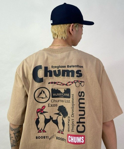 【ムラサキスポーツ別注】CHUMS(チャムス)/ﾚﾃﾞｨｰｽ(Sｻｲｽﾞ)/ﾒﾝｽﾞ/半袖Tｼｬﾂ/ｽｹｰﾄﾎﾞｰﾄﾞ ﾌﾞｰﾋﾞｰ ﾊﾞｯｸﾌﾟﾘﾝﾄTｼｬﾂ /Archive Logo T-Shirt/CH01-2100/ﾍﾋﾞｰｳｪｲﾄ/ﾋﾞｯｸﾞｼﾙｴｯﾄ