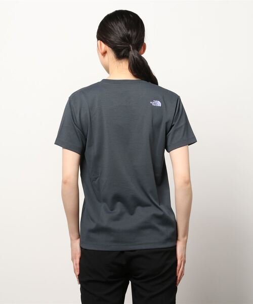 ノースフェイス 半袖 Tシャツ 黒 ブラック 切り替えデザイン ビッグロゴ.