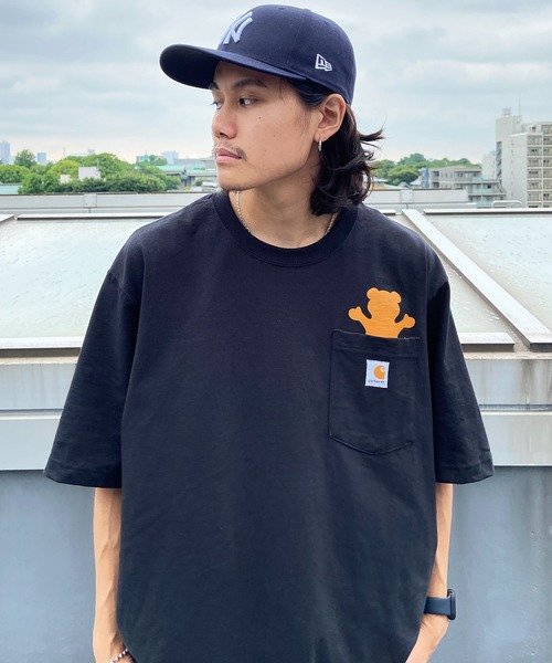 CARHARTT(カーハート)×GRIZZLY(グリズリー)/ﾒﾝｽﾞ/半袖Tｼｬﾂ/ﾙｰｽﾞｼﾙｴｯﾄ