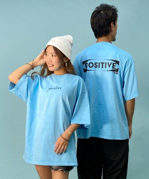 POSITIVE STREET (ポジティブストリート)半袖Tｼｬﾂ/オーバーサイズ/韓国ブランド/P-APM-7F-41-3/ﾒﾝｽﾞ･ﾚﾃﾞｨｰｽ･ﾕﾆｾｯｸｽ/ムラサキスポーツ