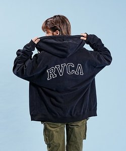 RVCA(ルーカ)長袖スウェット パーカー/ジップアップ/ARCHED RVCA ZIP HOODIE/BD044-158/ﾚﾃﾞｨｰｽ/ムラサキスポーツ