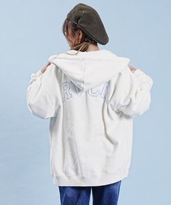 RVCA(ルーカ)長袖スウェット パーカー/ジップアップ/ARCHED RVCA ZIP HOODIE/BD044-158/ﾚﾃﾞｨｰｽ/ムラサキスポーツ