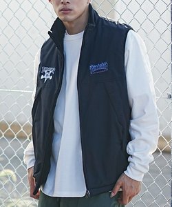 【ムラサキスポーツ別注】THRASHER(スラッシャー)リバースブルベスト/ルーズフィット/ナイロン/フリース /スタンドカラー/23MS-JKT2/ﾒﾝｽﾞ･ﾚﾃﾞｨｰｽ･ﾕﾆｾｯｸｽ/ムラサキスポーツ