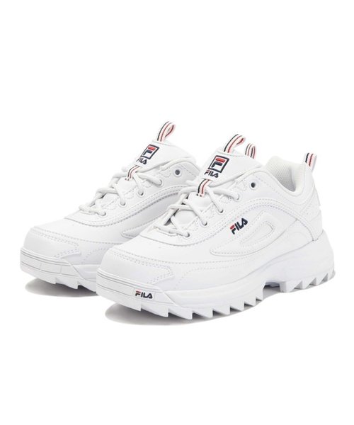 FILA(フィラ)/レディース/シューズ/スニーカー/Distorter Premium(ディストーター プレミアム)/WSS23012-125/軽量/ホワイトスニーカー/ムラサキスポーツ