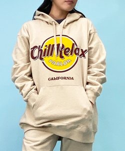 CHILLAX(チラックス)プルオーバーフーディ/ロゴパーカー/オーバーサイズ/セットアップ対応/234OO2PK029CL/レディース/ムラサキスポーツ