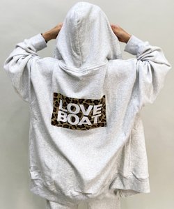 【ムラサキスポーツ別注】LOVE BOAT(ラブボート)ジップアップパーカー/ビッグフード/裏毛/オーバーサイズパーカー/LB-MPK02/レディース/ムラサキスポーツ