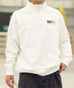 【ムラサキスポーツ別注】THRASHER(スラッシャー)トレーナー/ハーフジップ/スウェット/ビッグシルエット/23MS-HZ1/ユニセックス/メンズ/レディース/ムラサキスポーツ