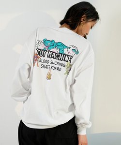 【ムラサキスポーツ限定】TOY MACHINE(トイマシーン)長袖Tシャツ/バックプリント/ビックシルエット/オーバーサイズ/MTMPELT10/レディース/ムラサキスポーツ