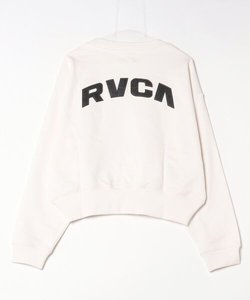  RVCA(ルーカ)長袖スウェット/クロップド丈/セットアップ対応/V NECK SWEAT TOP Vネック/BE043-001/レディース/ムラサキスポーツ