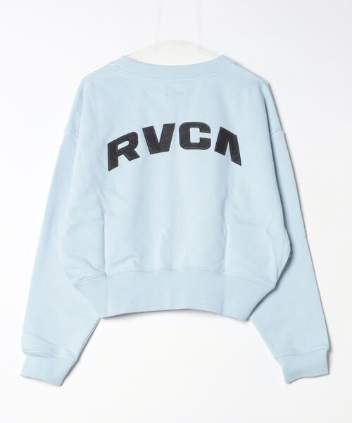  RVCA(ルーカ)長袖スウェット/クロップド丈/セットアップ対応/V NECK SWEAT TOP Vネック/BE043-001/レディース/ムラサキスポーツ