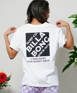  BILLABONG(ビラボン)半袖Tシャツ/バックプリント/ブランドロゴ ボーイフィット/BE013-201/2024モデル/レディース/ムラサキスポーツ
