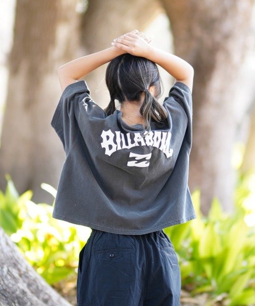 BILLABONG(ビラボン)半袖Tシャツ/バックプリント/ワイドルーズシルエット/クロップド丈/BE013-206/2024モデル/レディース/ムラサキスポーツ