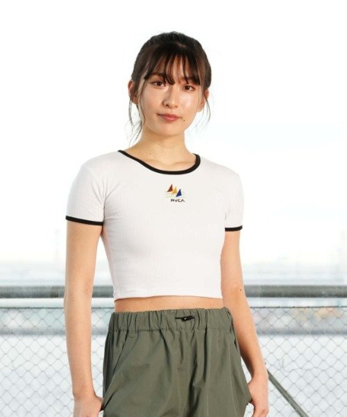 RVCA(ルーカ) 半袖Tシャツ/ちびTシャツ/BE043-217/2024モデル/レディース/ムラサキスポーツ