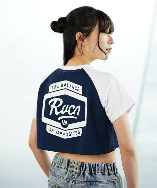 【ムラサキスポーツ別注】RVCA(ルーカ)半袖 Tシャツ/クロップド丈/BE043-P22/2024モデル/レディース/ムラサキスポーツ