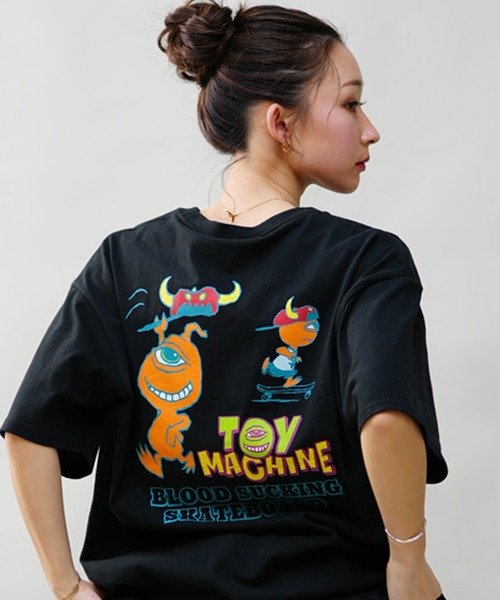 TOY MACHINE(トイマシーン)半袖Tシャツ/オーバーサイズ/MTMSEST14/2024モデル/レディース/ムラサキスポーツ