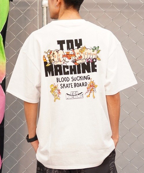【ムラサキスポーツ限定】TOY MACHINE(トイマシーン)半袖Tシャツ/バックプリント/ルーズシルエット/MTMSEST1/2024モデル/ユニセックス/メンズ/レディース/ムラサキスポーツ