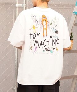 【ムラサキスポーツ限定】TOY MACHINE(トイマシーン)半袖Tシャツ/バックプリントTシャツ/ルーズシルエット/クルーネック/MTMSEST6/2024モデル/ユニセックス/メンズ/レディース/ムラサキスポーツ