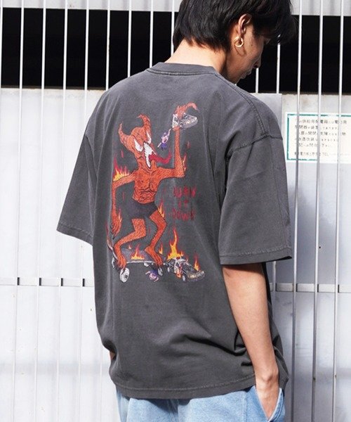 【ムラサキスポーツ限定】THRASHER(スラッシャー)半袖Tシャツ/ボックスシルエット/ヴィンテージ/THM-24SPSST03/ユニセックス/メンズ/レディース/ムラサキスポーツ