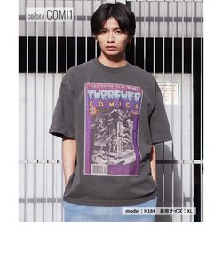 【ムラサキスポーツ限定】THRASHER(スラッシャー）半袖Tシャツ /ピグメント加工/コミックプリント/ビックシルエット/THMS-24SPCOMICT/ユニセックス/メンズ/レディース/ムラサキスポーツ