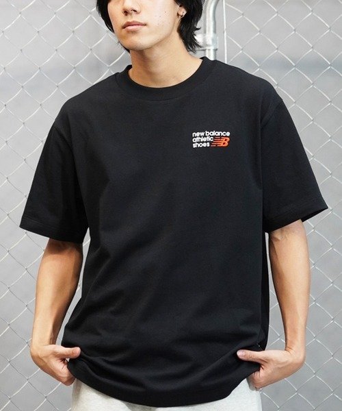 new balance(ニューバランス)半袖Tシャツ/ヘビーウェイト/ワンポイント/ブランドロゴ/MT41908/2024モデル/ユニセックス/メンズ/レディース/ムラサキスポーツ