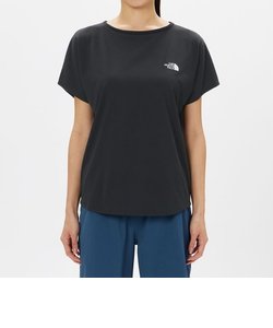 THE NORTH FACE(ザ・ノースフェイス)半袖Tシャツ/ストレッチ天竺生地/UPF15-30/紫外線カット率85％以上/フレンチスリーブロゴデザインティー/NTW32374/2024モデル/レディース/ムラサキスポーツ