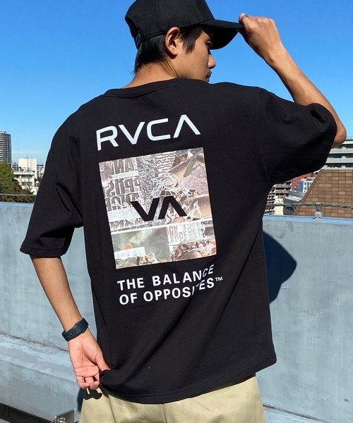 RVCA(ルーカ)半袖Tシャツ/バックプリントTシャツ/スクエアロゴ /オーバーサイズ/BE041-224/2024モデル/ユニセックス/メンズ/レディース/ムラサキスポーツ