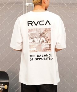 RVCA(ルーカ)半袖Tシャツ/バックプリントTシャツ/スクエアロゴ /オーバーサイズ/BE041-224/2024モデル/ユニセックス/メンズ/レディース/ムラサキスポーツ