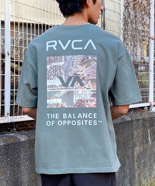 RVCA(ルーカ)半袖Tシャツ/バックプリントTシャツ/スクエアロゴ ...