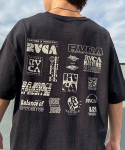 RVCA/(ルーカ)バックプリントTシャツ/半袖Tシャツ/ロゴTシャツ/オーバーサイズ/BE041-238/2024モデル/ユニセックス/メンズ/レディース/ムラサキスポーツ