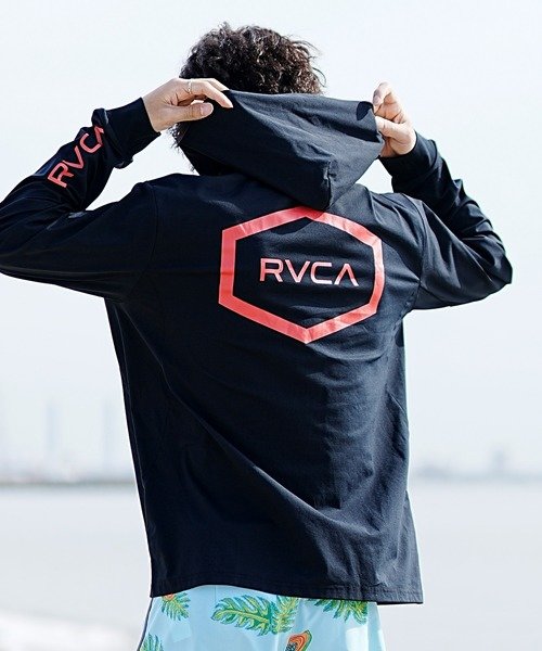 RVCA(ルーカ)UPF50/水陸両用パーカー/フルジップパーカー/ラッシュガード/BE041-800/2024モデル/ユニセックス/メンズ/レディース/ムラサキスポーツ